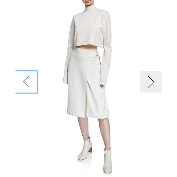 Helmut Lang Dresses & Skirts - Helmut Lang Compact Wool Midi Wrap Skirt | M